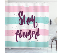 Horizontal Pastel Stripes Shower Curtain