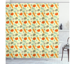 Organic Food Composition Shower Curtain