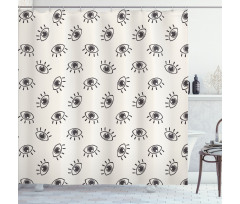 Sketch Eyes Composition Shower Curtain