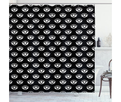 Circles and Ogee Shapes Shower Curtain