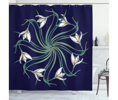Art Nouveau Floral Design Shower Curtain