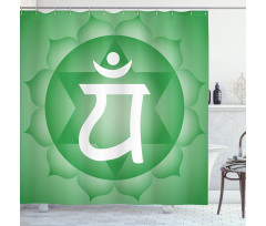 Eastern Chakra Motif Shower Curtain