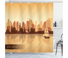 Sailing Ship Design Shower Curtain