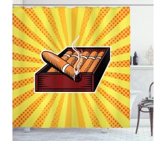 Cigar Box in Pop Art Style Shower Curtain