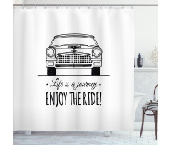 Vintage Automobile Shower Curtain