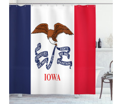 Flag Eagle and Words Shower Curtain