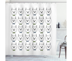 West Highland Puppies Shower Curtain