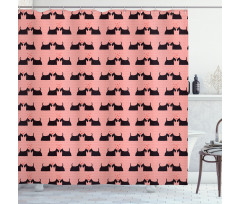 Pinky Animal Romance Shower Curtain