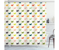 Fluffy Dogs Shower Curtain