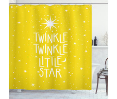 Doodled Stars and Crescent Shower Curtain
