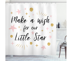 Make a Wish for Little Star Shower Curtain