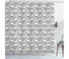 Hand-drawn Floral Shower Curtain