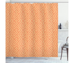 Grunge Style Square Tiles Shower Curtain