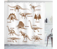 Reptile Dinos Shower Curtain