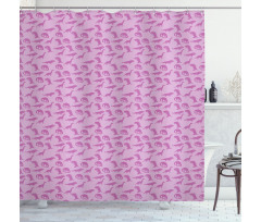 Pastel Trex Fossil Shower Curtain