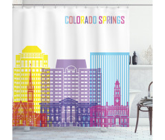 Colorful Urban City Sky Shower Curtain