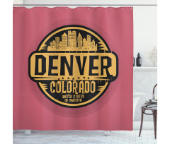 Denver Grunge Urban City Shower Curtain