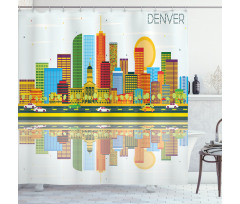 Denver Skyline Old Town Shower Curtain