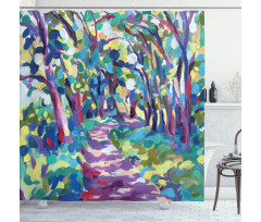 Woodland Nature Colorful Shower Curtain