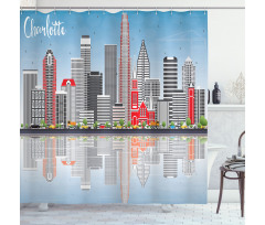 Charlotte Skyline Shower Curtain