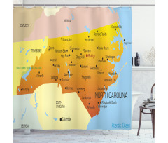 Atlantic Ocean State Shower Curtain