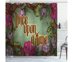 Caterpillar Flower Shower Curtain