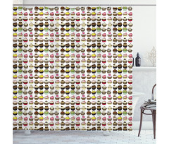 Different Flavors Bakery Shower Curtain