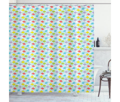 Summer Festival Theme Cartoon Shower Curtain