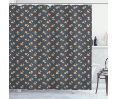 Bullseye Rhombuses Nursery Shower Curtain