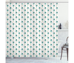 Geometric Triangles Circles Shower Curtain