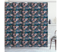 Abstract Tropical Nature Shower Curtain