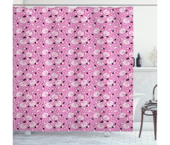 Silhouette Spring Petals Shower Curtain