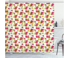 Colorful Fresh Wildflowers Shower Curtain