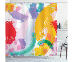 Watercolor Brushstrokes Shower Curtain