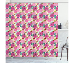 Colorful Leaves Splashes Shower Curtain