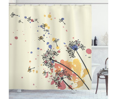 Blowball Seed Color Stain Shower Curtain