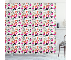 Formless Colorful Shapes Shower Curtain