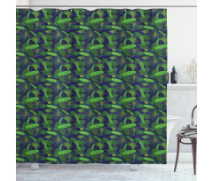 Tropic Monstera Banana Leaf Shower Curtain