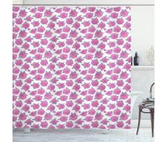 Blossoming Romantic Bouquet Shower Curtain