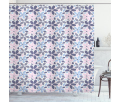 Polygonal Pastel Tone Petals Shower Curtain