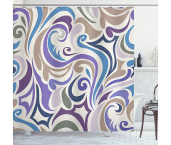 Funky Asymmetrical Shapes Shower Curtain