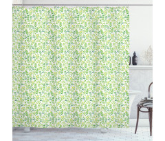 Watercolor Leaves Shower Curtain