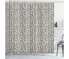 Japanese Nature Reeds Shower Curtain