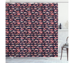 Automobiles in Pinkish Tones Shower Curtain