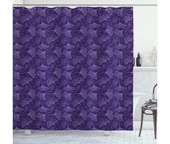 Psychedelic Biloba Tree Leaf Shower Curtain