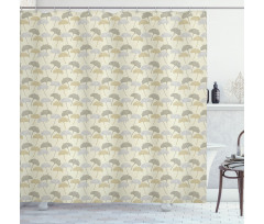 Soft Tree Leaves Retro Style Shower Curtain