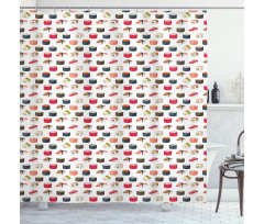 Various Yummy Graphic Rolls Shower Curtain
