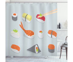 Sea Food Dish Shower Curtain