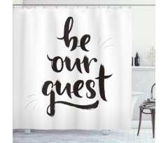 Calligraphic Words Art Shower Curtain