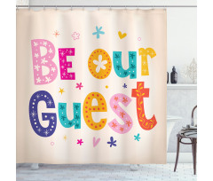 Cheery Colored Letters Shower Curtain